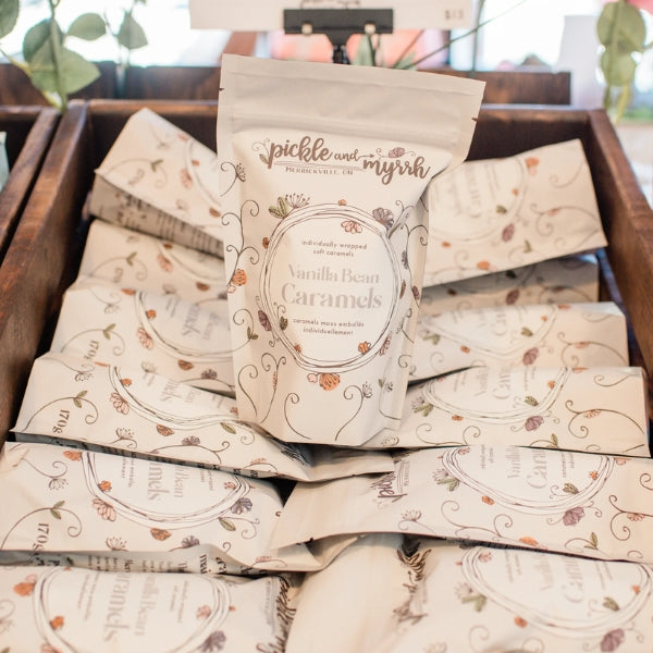 Vanilla Bean Caramels 6oz | Pickle & Myrrh | boogie + birdie