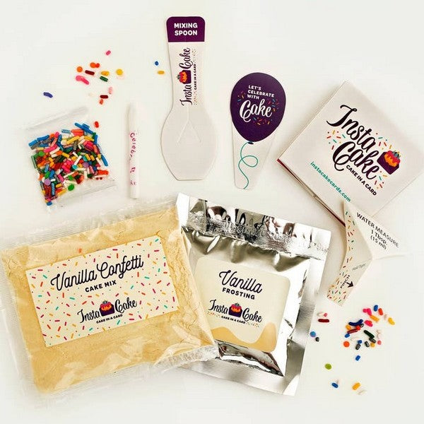 Vanilla Confetti Congratulations Cake Card
