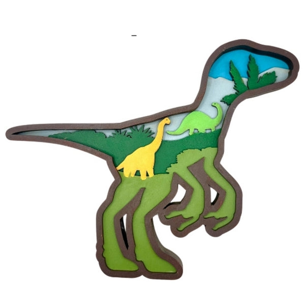 Velociraptor Dino Shadow Box Kit | Our Little Makery | boogie + birdie