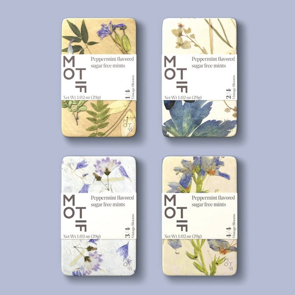 Assorted Vintage Blooms Vegan Peppermints | Motif | boogie + birdie