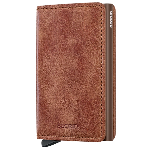 Vintage Cognac Brown Secrid Slimwallet (SV Cognac-Brown) | Wallets| boogie + birdie 