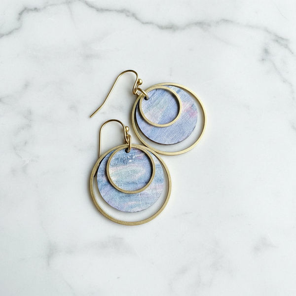 Waterlilies Brass Amaya Earrings | Hello Lovely | boogie + birdie