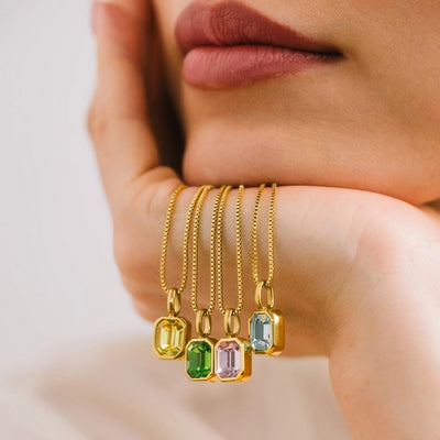Gold March Waterproof Birthstone Necklace | Lover's Tempo | boogie + birdie
