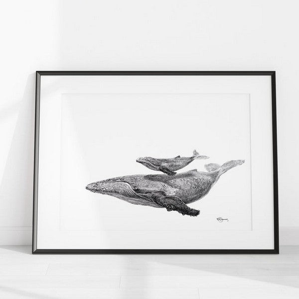 Whale With Baby 8x10 Print | Le Nid Atelier | boogie + birdie