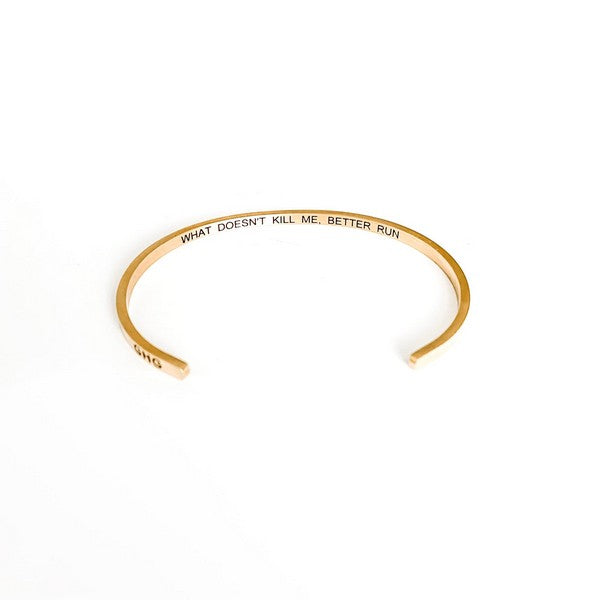 Yellow Gold What Doesn't Kill Me, Better Run Bangle | GHG | boogie + birdie