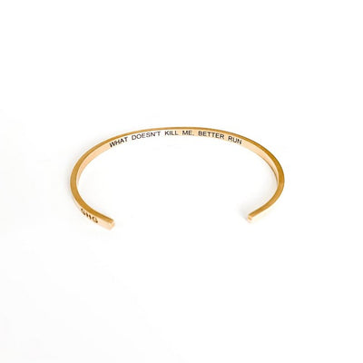 Yellow Gold What Doesn't Kill Me, Better Run Bangle | GHG | boogie + birdie