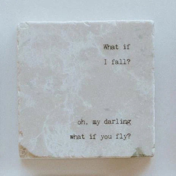 What if I Fall Marble Coaster | Cedar Mountain | boogie + birdie

