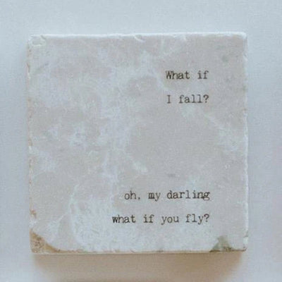 What if I Fall Marble Coaster | Cedar Mountain | boogie + birdie