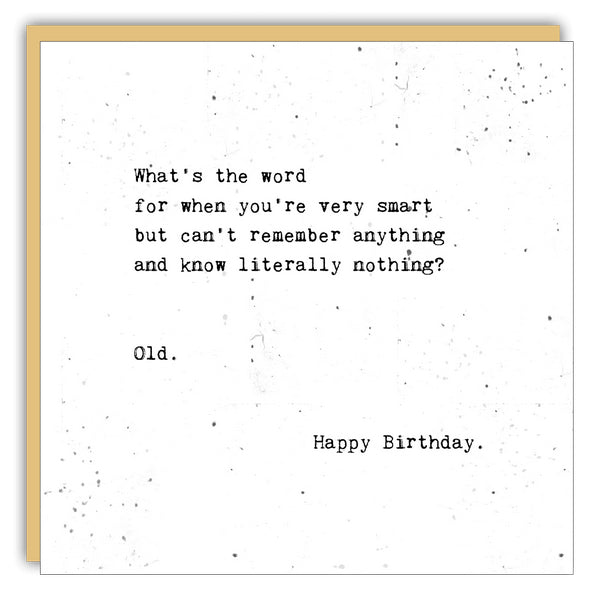 What's the Word Birthday Card | Cedar Mountain | boogie + birdie