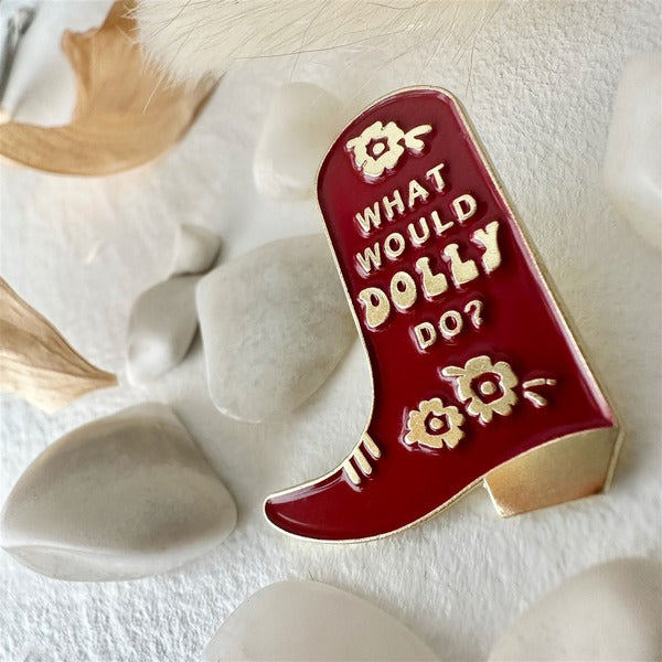 What Would Dolly Do Enamel Pin (P24WWDD) | Pika & Bear | boogie + birdie