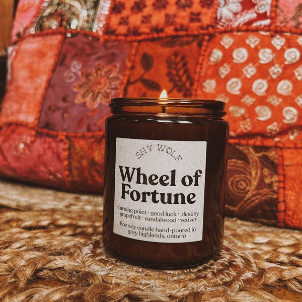 Wheel of Fortune Tarot Candle | Shy Wolf | boogie +birdie