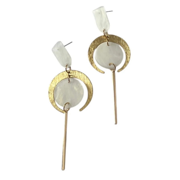 White Cairo Drop Earrings | Ketoora | boogie + birdie
