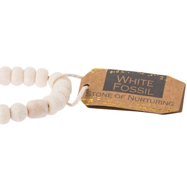 White Fossil Stone Stacking Bracelet | Scout | boogie + birdie