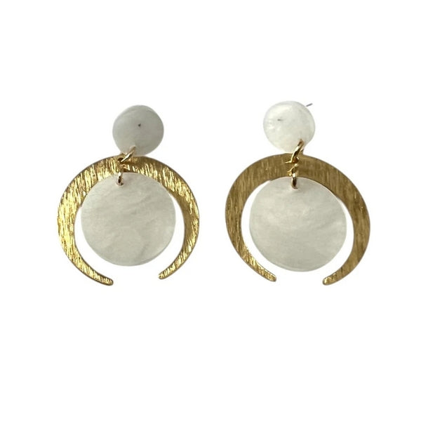 White Mini Cairo Drop Earrings | Ketoora | boogie + birdie