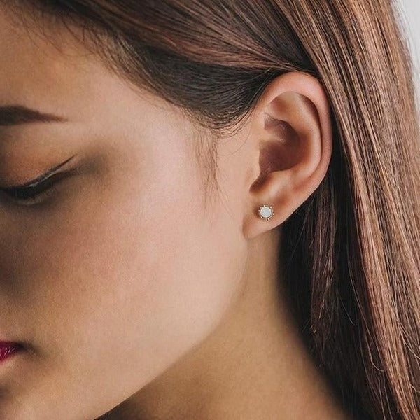 White Opal Astrid Studs | Lover's Tempo | boogie + birdie