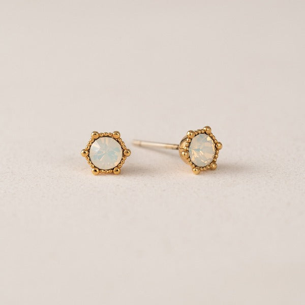 White Opal Astrid Studs | Lover's Tempo | boogie + birdie