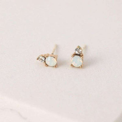 White Opal Dolce Stud Earrings | Lover's Tempo | boogie + birdie