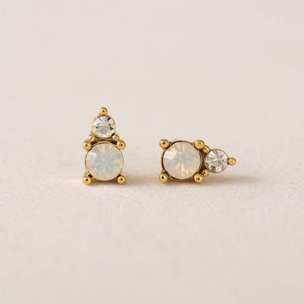 White Opal Dolce Stud Earrings | Lover's Tempo | boogie + birdie