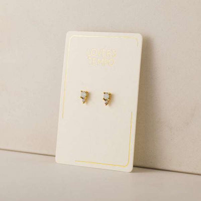 White Opal Dolce Stud Earrings | Lover's Tempo | boogie + birdie