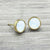 Gold White Opal Swarovski Stud Earrings | boogie + birdie | FAB Accessories | jj + rr