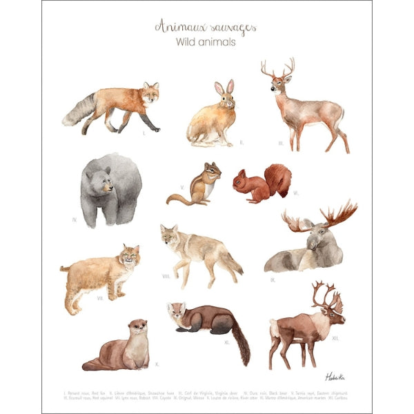 Wild Animals Print | Hobeika Art | boogie + birdie