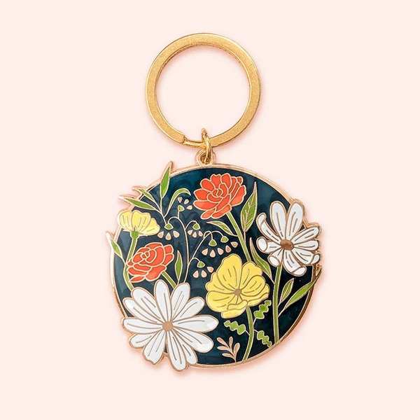 Wildflower Enamel Keychain | Almeida Illustrations | boogie + birdie