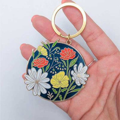 Wildflower Enamel Keychain | Almeida Illustrations | boogie + birdie