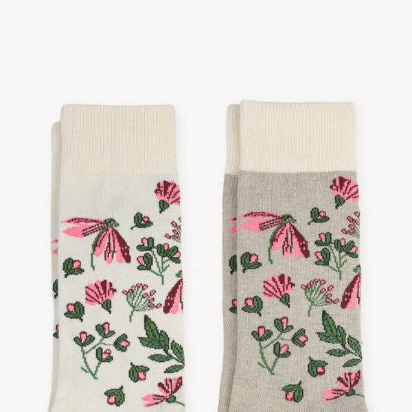 Wildflower Pima Cotton Socks - Pack of 2 (PMS-SP18) | Pokoloko | boogie + birdie