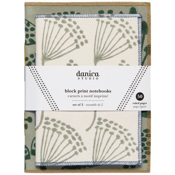Wildgrove Block Print Notebook | Set of 2 | Danica Studio | boogie + birdie