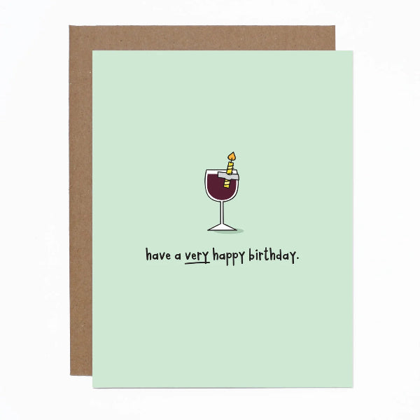 Wine Birthday Card | carolyndraws | boogie + birdie