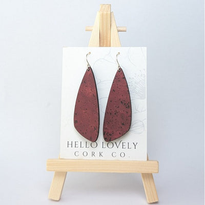 Wine Small Wing Earrings | Hello Lovely | boogie + birdie