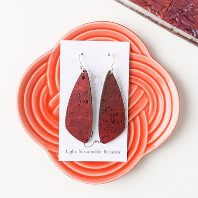 Wine Small Wing Earrings | Hello Lovely | boogie + birdie