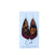 Black Floral on Wine Wing Cork Earrings | Plum Tree | boogie + birdie 