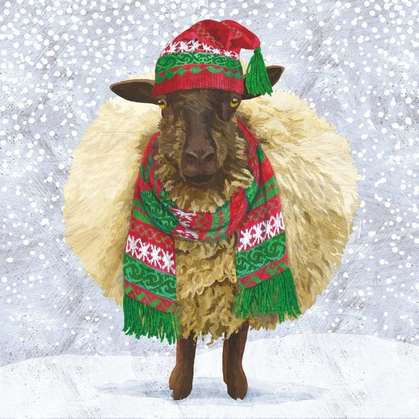Winter Wool Sheep Beverage Napkins | PPD | boogie + birdie