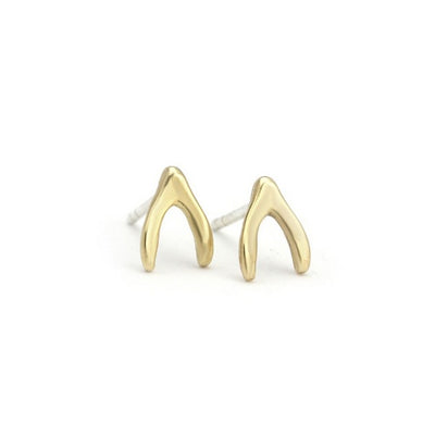 Bronze Wishbone Stud Earrings | Marmalade | boogie + birdie