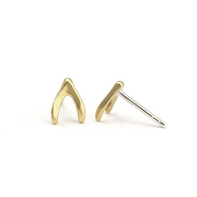 Bronze Wishbone Stud Earrings | Marmalade | boogie + birdie