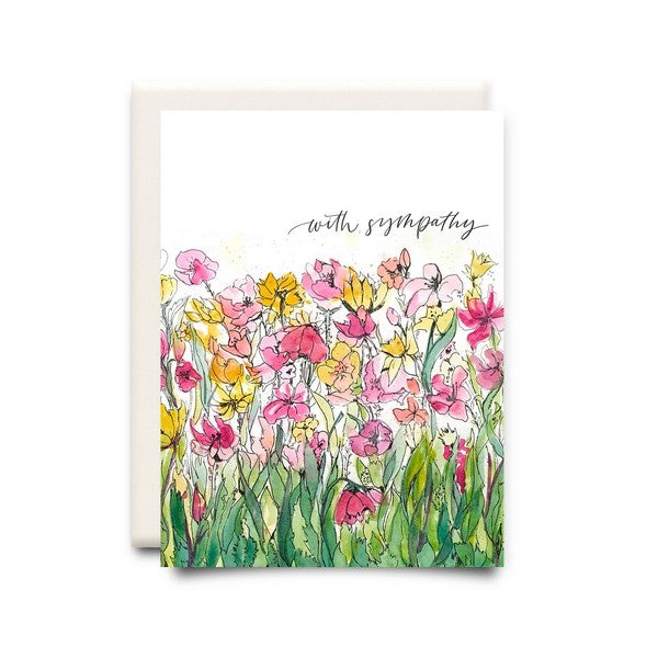 Floral With Sympathy Card | Inkwell Cards | boogie + birdie