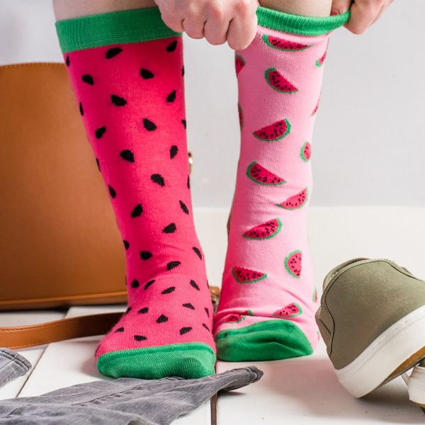 Women's Inside Out Watermelon Socks | Friday Sock Co. | boogie + birdie