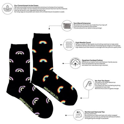 Women's Rainbow Inclusive Socks  | Friday Sock Co. | boogie + birdie