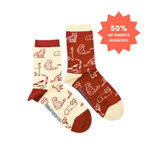 Women's Cats Charity Socks | Friday Sock Co. | boogie + birdie