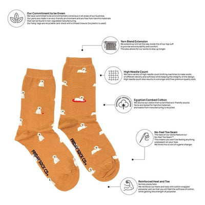 Women's Tiny Golden Dog Socks | Friday Sock Co. | boogie + birdie