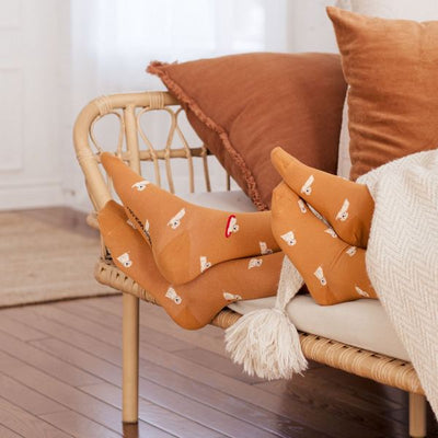 Women's Tiny Golden Dog Socks | Friday Sock Co. | boogie + birdie
