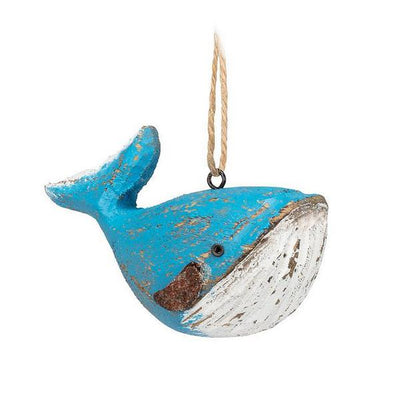 Blue Whale Carved Wooden Ornament | Ornaments | boogie + birdie