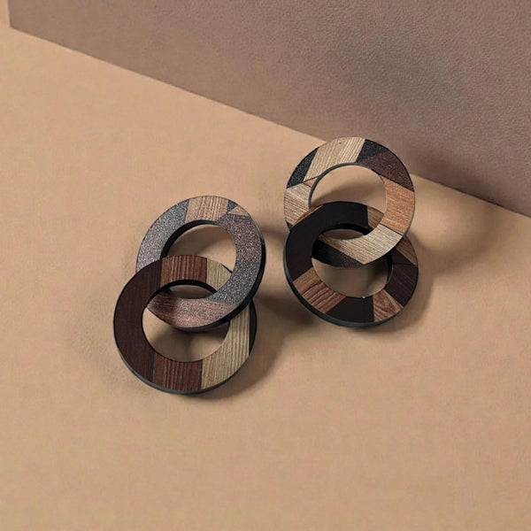 Wood Loop Drop Earrings | Ketoora | boogie + birdie