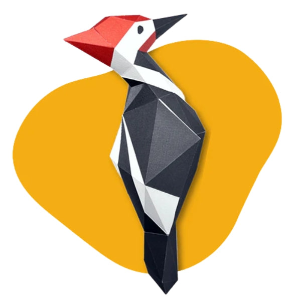 Woodpecker 3D Paper Craft Kit | Poly Paper Craft | boogie + birdie