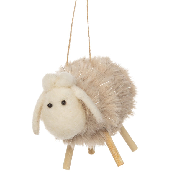 Wooly Sheep Felt Ornament | Holidays | boogie + birdie