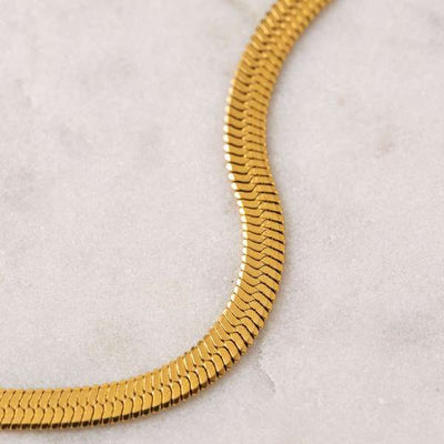 Gold Sasha Herringbone Waterproof Bracelet | Lover's Tempo | boogie + birdie