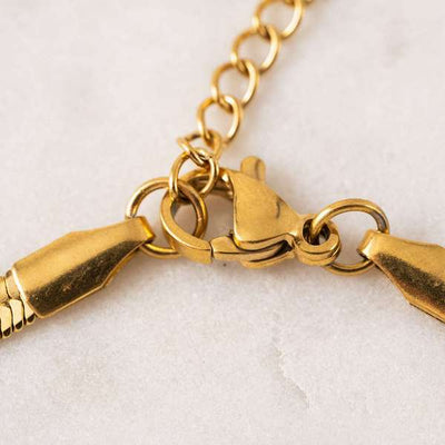Gold Sasha Herringbone Waterproof Bracelet | Lover's Tempo | boogie + birdie