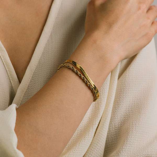 Gold Shore Layered Waterproof Bracelet | Lover's Tempo | boogie + birdie