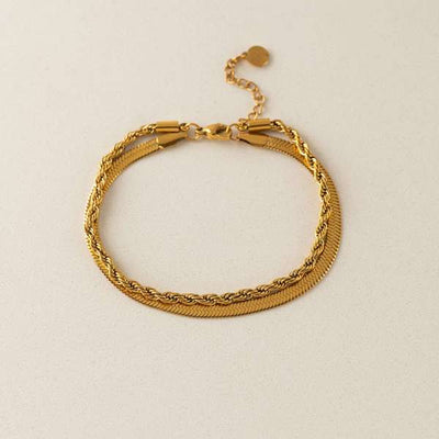 Gold Shore Layered Waterproof Bracelet | Lover's Tempo | boogie + birdie